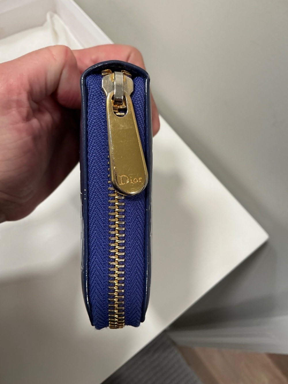 RARE Authentic Dior purple patent zippy wallet Full set - Picture 3 of 8